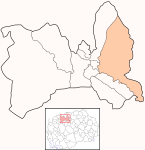 Map of Gazi Baba Municipality, Macedonia